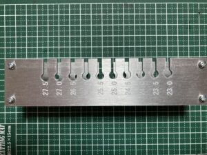 23.0ｍｍ～27.5ｍｍの大きさまで加工可能