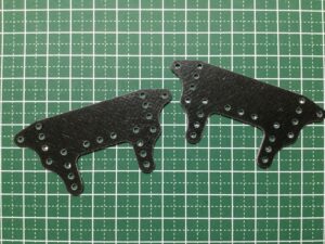 FRP2枚を貼り合わせてブレーキプレートを作成